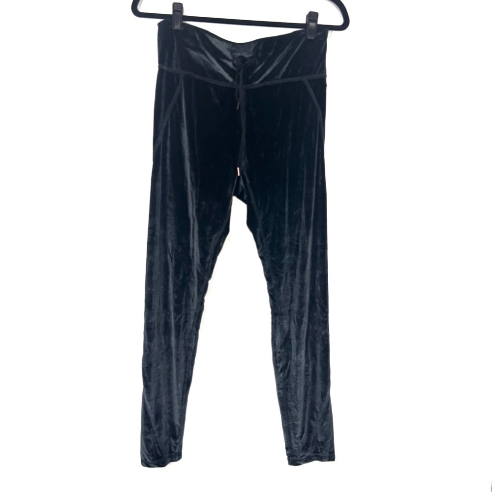 CALIA black faux suede hi rise leggings U1